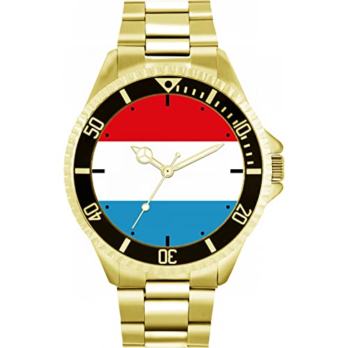 Toff London Luxemburg-Flaggen-Uhr