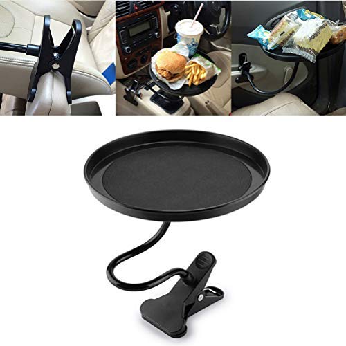 Akemaio Auto Tabletthalter 360 Grad Verstellbarer aufsteckbarer Sitz Food Cup Halter Auto Essen Tablett für Getränke Getränke Snacks