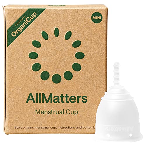 OrganiCup Menstruationstasse - Größe Mini - Gewinner des AllergyAwards 2019 - FDA-zugelassen - Weiches, flexibles, wiederverwendbares medizinisches Silikon
