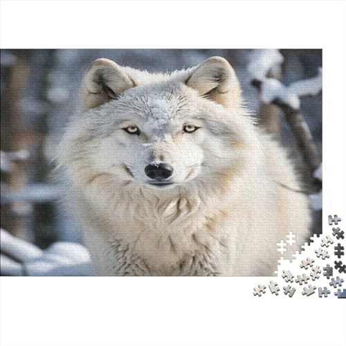 Domineering Arctic Wolf 500 Teile Gifts Home Decor Puzzle Für Erwachsene Educational Game Geburtstag Family Challenging Games Home Decor Stress Relief Toy 500pcs (52x38cm)