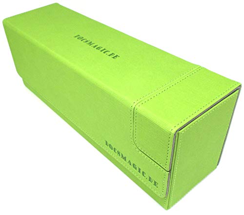 docsmagic.de Premium Magnetic Tray Long Box Light Green Medium - Card Deck Storage - Kartenbox Aufbewahrung Transport Hellgrün