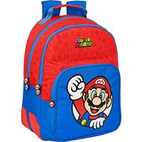 Freizeitrucksack Super Mario mit 2 Fächern blau/rot