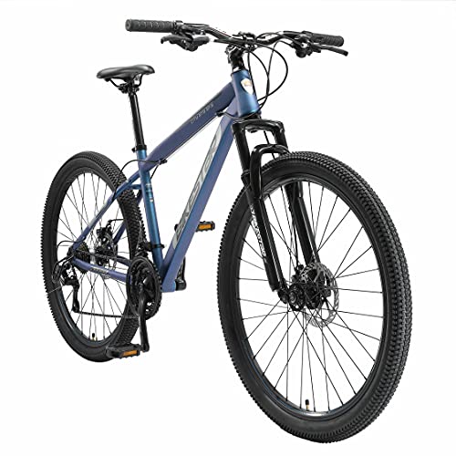 BIKESTAR Hardtail Mountainbike Shimano 21 Gang Schaltung, Scheibenbremse 27.5 Zoll Reifen | 17 Zoll Rahmen MTB | Blau