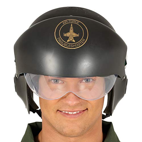 Guirca Pilotenhelm Helm Kampfpilot Air Force Einsatzhelm Helm Schwarz