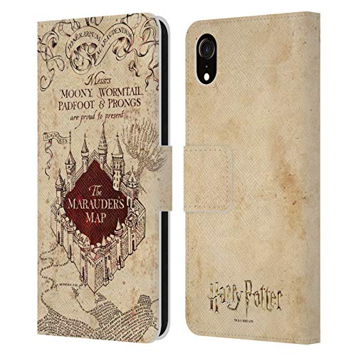 Head Case Designs Offizielle Harry Potter The Marauder's Map Prisoner of Azkaban II Leder Brieftaschen Handyhülle Hülle Huelle kompatibel mit Apple iPhone XR