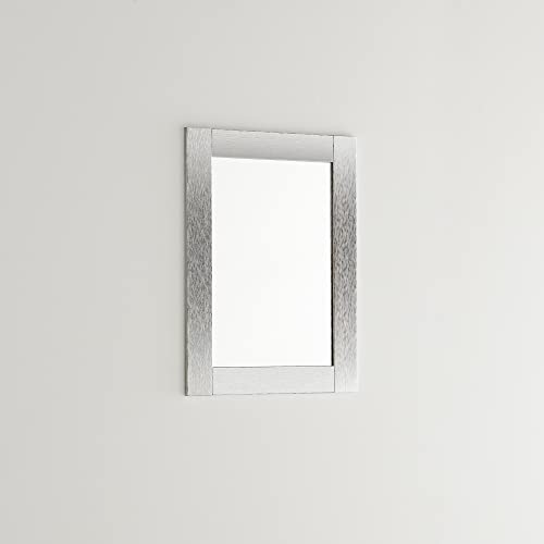 ARHome Luxury-Spiegel, 76 x 56 cm, silberfarben, glänzend, Wandspiegel, Made in Italy