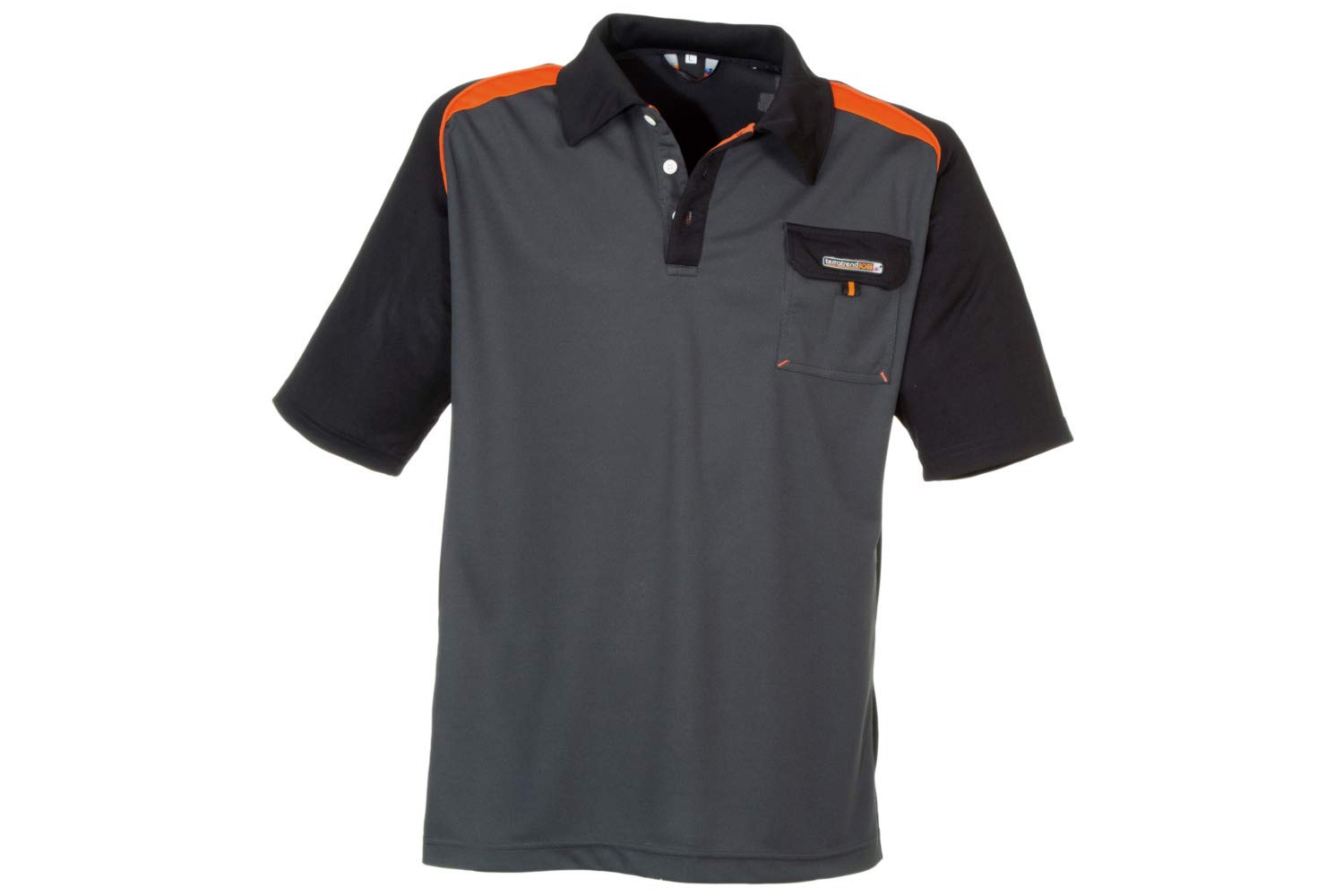 Terratrend JOB Polo-Shirt, Farbe grau/schwarz/orange, Gr��e S