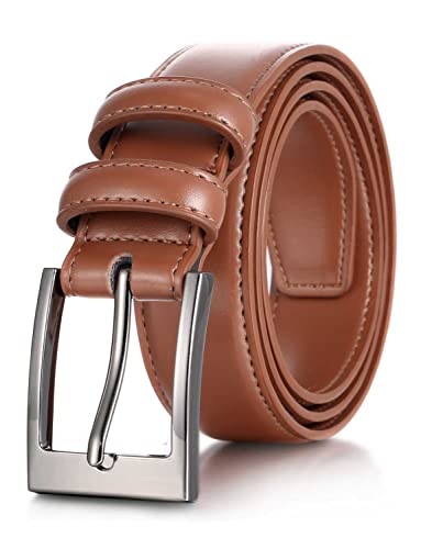 Marino's Herren-Gürtel aus echtem Leder mit einzelner Zinkenschnalle, hautfarben, Taille : 36