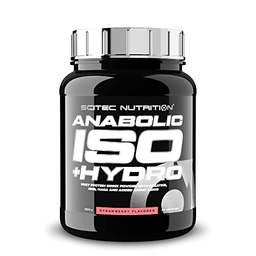 Scitec Nutrition Anabolic Iso + Hydro, Whey Protein mit Kreatin, HMB, Maca und Aminosäuren, 920 g, Erdbeere