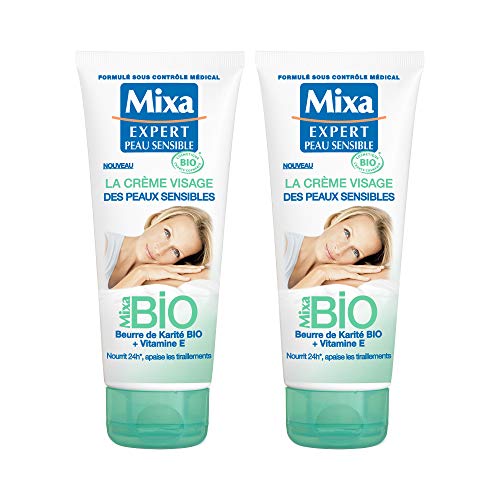 Mixa Bio Gesichtscreme für empfindliche Haut, 100 ml, 2 Stück