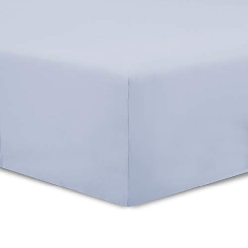 VISION - 2 Bettbezüge 90 x 200 cm, Farbe: Perlgrau - 100 % Baumwolle: 57 Fäden/cm², 4 elastische Ecken, 30 cm Spannhöhe