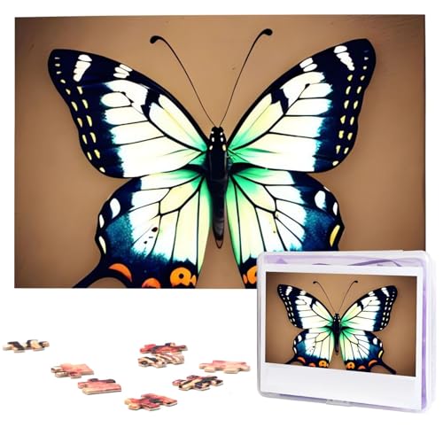 Niedliche kleine Schmetterling-Puzzles, 1000 Teile, personalisierte Puzzles, Fotos, Puzzle für Familie, Bild, Puzzle für Erwachsene, Hochzeit, Geburtstag (74,9 x 50 cm)