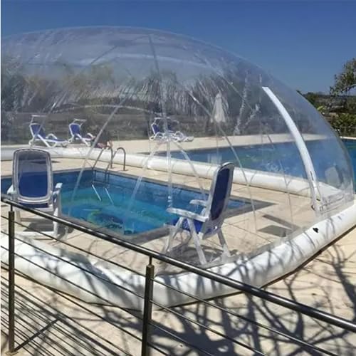 Große Kommerzielle Aufblasbare Schwimmbadabdeckung Transparente Kuppeln Gehäuse Transparentes Kunststoff-Iglu-Zelt Design,9 * 5 * 3m