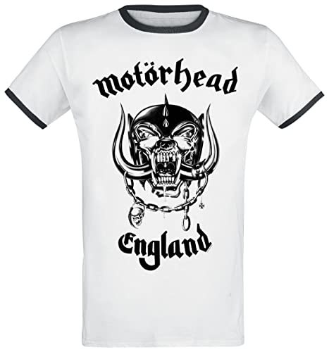 Motörhead England Männer T-Shirt weiß M 100% Baumwolle Band-Merch, Bands
