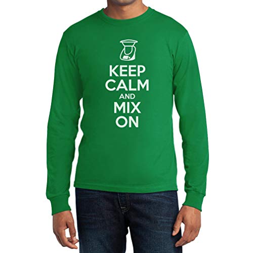 Keep Calm and Mix On - Motiv für Thermomix Liebhaber Langarm T-Shirt Large Grün
