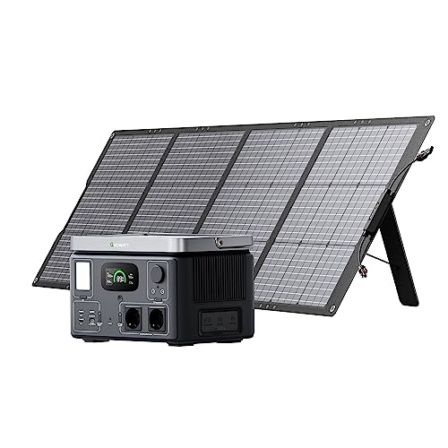 GROWATT Powerstation mit 200W Solarpanel: Vita 550 Solargenerator, 538Wh LFP-Batterie, 230V/600W AC-Ausgänge, Schnellladung in 1,6 Stunden, LED-Licht, Wireless Charging, Notstrom für Outdoor/Zuhause