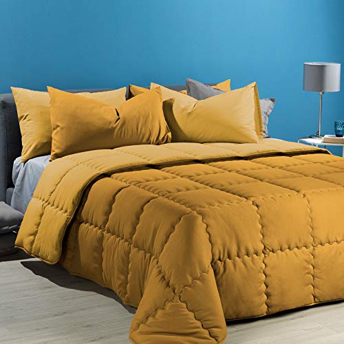 Caleffi - Moderne Steppdecke aus 100% Polyester, einfarbig, französisches Bett