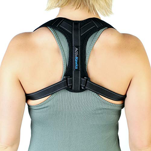 ActivHawks Haltungskorrektor, für Rücken, Schultern, für Männer und Frauen, waschbar und verstellbar, ideal zur Linderung von Rückenschmerzen, Brustschmerzen, Nacken und Schultern.
