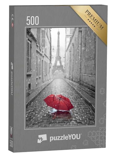 puzzleYOU: Puzzle 500 Teile „Eiffelturm: Blick von der Straße von Paris“