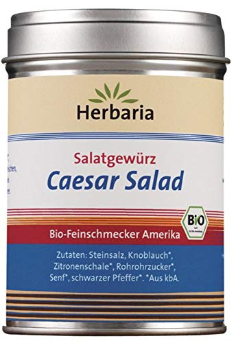 Herbaria "Caesar Salad" Gewürzmischung für Salat, 1er Pack (1 x 120 g Dose) - Bio