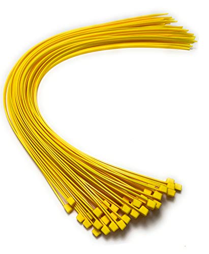 Kabelbinder – 450 mm x 4,8 mm – extra lange Kabelbinder – hochwertige Nylon-Kabelbinder (200, gelb)