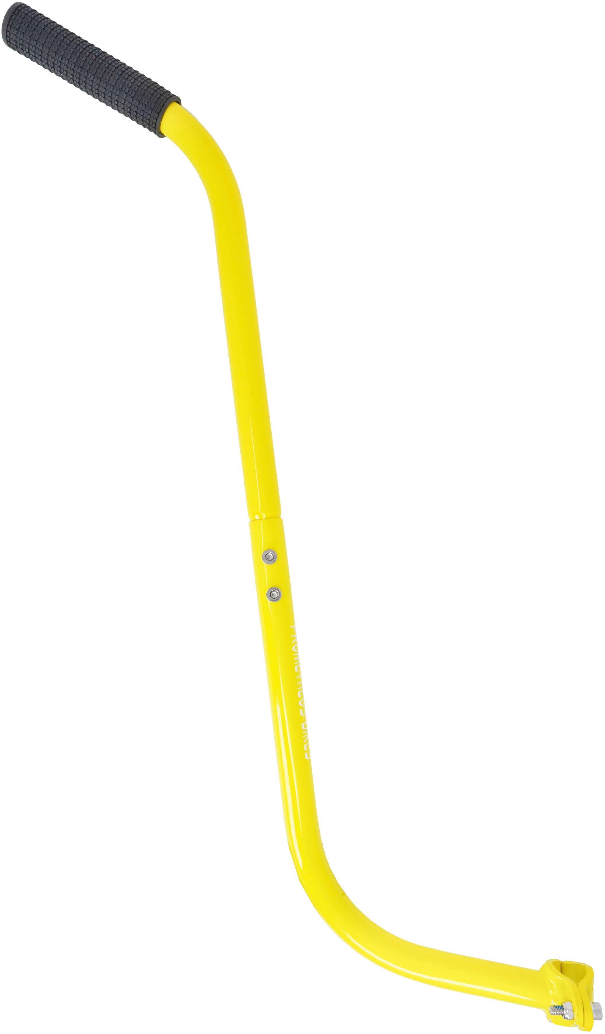 Prometheus Schiebestange - Schubstange Haltestange für Kinderfahrrad teilbar 3-teilig rutschfest stabil - Fahrrad Lernhilfe in Gelb | Edition 2023