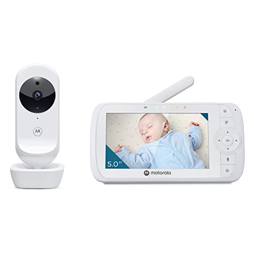 Motorola Nursery VM35 - Video-Babyphone - Weiß - 5-Zoll-Elterneinheit - Infrarot - Digitaler Zoom - Talk-Back-Funktion