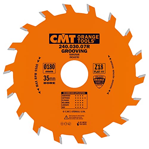 CMT Orange Tools 240.030.07r - Kreissägeblatt für gerade Nutfräser 180 x 3 x 35 Z 18
