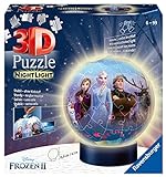 Ravensburger 3D Puzzle 11141 - Nachtlicht Puzzle-Ball Disney Frozen 2 - 72 Teile - ab 6 Jahren, LED Nachttischlampe mit Klatsch-Mechanismus
