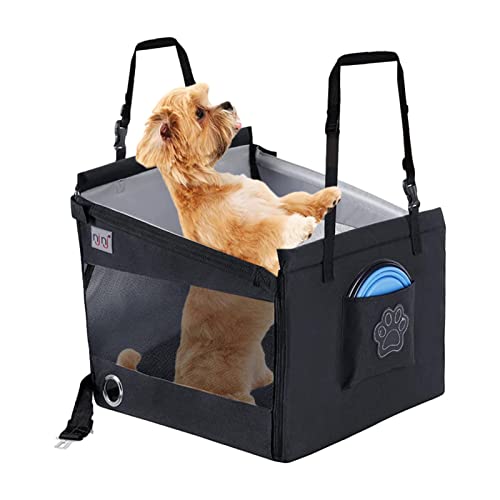 Huaxingda Autositz für Haustiere | Faltbares automatisches Welpennest - Tragbares Haustier-Reisetragebett für Rück- und Vordersitz, geeignet für kleine und mittelgroße Hundewelpen