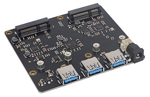 DollaTek X852 Dual MSATA SSD Shield Ideale Speicherlösung für Raspberry Pi 1 Modell B + / 2 Modell B / 3 Modell B / 3 Modell B +