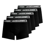 JACK & JONES Herren Unterhosen Shorts Boxershorts Trunks 5er Pack, Farbe:Schwarz, Wäschegröße:M, Artikel:- Dark Grey Melange