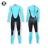 PAWHITS 3mm Neoprenanzug Damen Full Wetsuit für Tauchen Schnorcheln Surfen und alle Wassersportarten - M