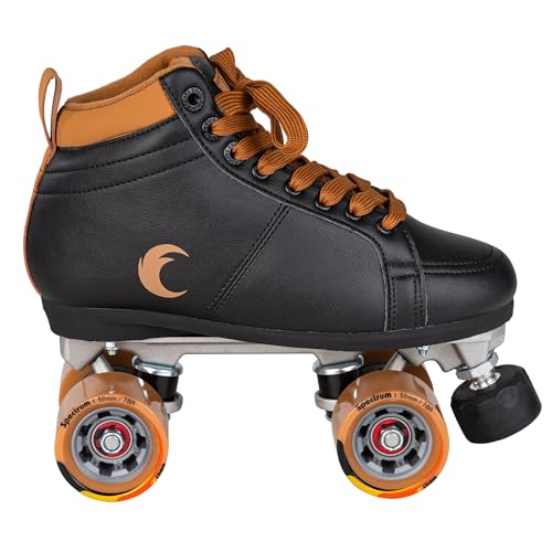 Chaya Roller Skates Mocha in Schwarz/Braun, Unisex für Herren und Damen, 59mm/78A Rollen, ABEC 7 Kugellager, Art. nr.: 810744