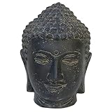 STONE art & more Buddha-Kopf, 32 cm, Steinfigur, Steinguss, frostfest