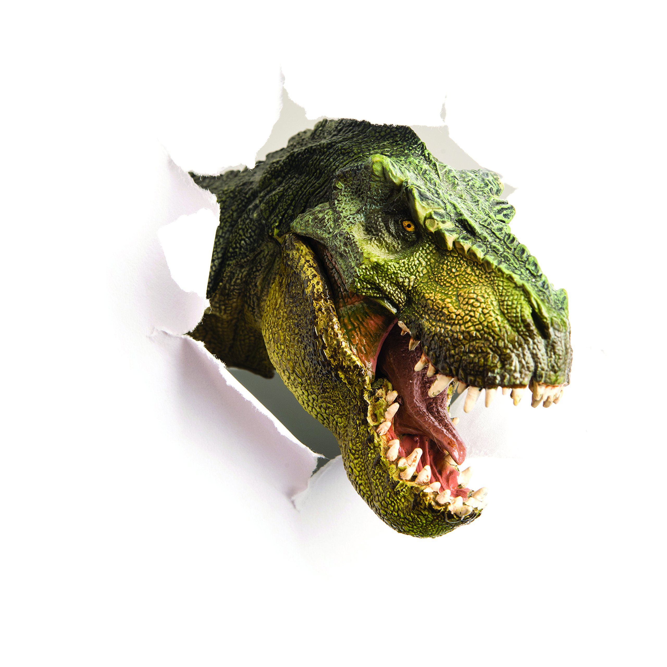 Plage ATTAQUENT Wandaufkleber Trompe L'Œil 3D Effekt-Dinosaurier, Vinyl, Colorful, 120 x 0,1 x 120 cm