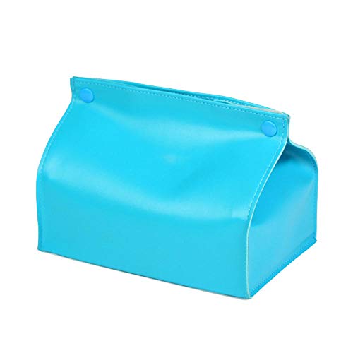 ZXGQF Tissue Box Soft Pu Papierhandtuchhalter Für Zuhause BüroAuto Dekoration Tissue Box Holder, Blau