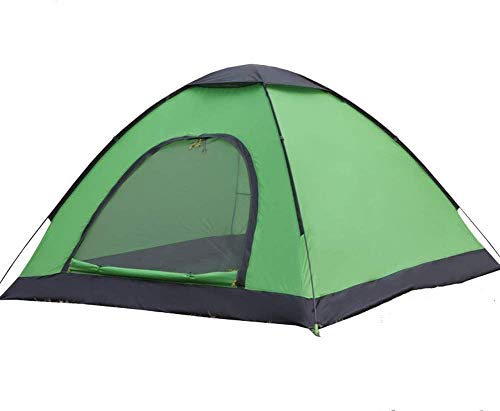Camping-Zelte, winddichtes Familienzelt, tragbar, wasserdicht, Zelte, belüftete Netzfenster für Camping, Wandern, Outdoor-Aktivitäten, Grün