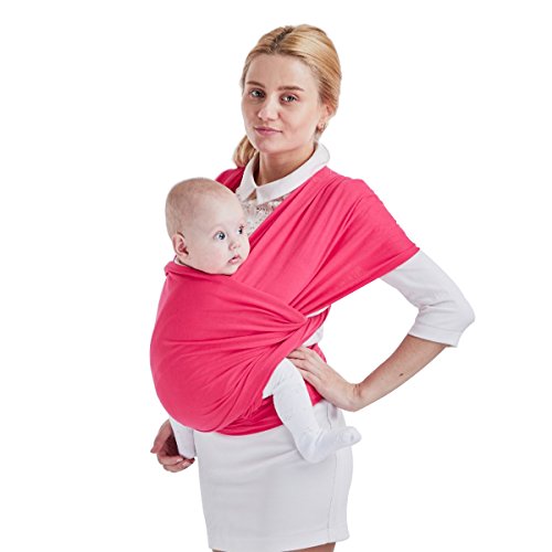 SONARIN Premium Babytragetuch Baby Sling Wrap Babytrage,Babytragetücher,Geeignet für Neugeborene,Säuglinge & Kleinkinder, Einheitsgröße,100% KOSTENLOSE LIEFERUNG,Ideal Geschenk(Rose Rot)