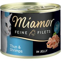 Miamor Feine Filets Thunfisch & Shrimps | 12x 185g Katzen Nassfutter