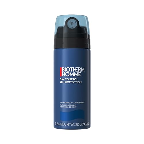 BIOTHERM Homme Day Control 48H Deo-Spray, antitranspirantes Deospray gegen Schweiß, Deo für Männer mit beruhigenden Inhaltsstoffen, für eine gepflegte und erfrischte Achselpartie,150 ml