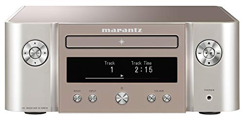 Marantz X - MCR612 HiFi Verstärker, Bluetooth Receiver mit CD-Player, DAB+ Radio, Musik-Streaming, HEOS Multiroom, AirPlay 2, Google Assistant / Siri / Alexa kompatibel, 2 TV-Eingänge - Silber/Gold