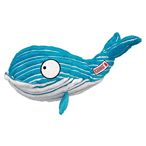Kong Cuteseas Whale Soft Snuggly Squeaker Crinkle Fun Interactive Pet Toy Large