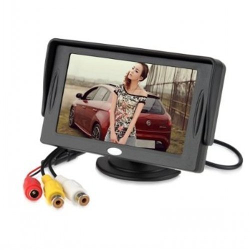 BW 4,3 Zoll Farb Digital TFT LCD Monitor Bildschirm Auto Rückspiegel Monitor