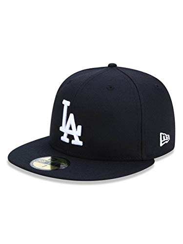 New Era Unisex -59FIFTY - LA Dodgers Essential Mütze, schwarz (schwarz-weiß), 7 1/4