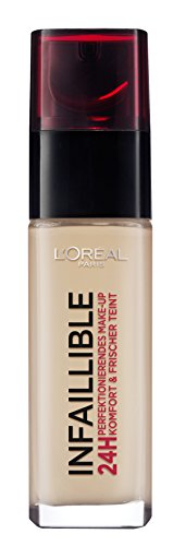 L'Oréal Paris Infaillible Make Up, 220 Sand - Make Up 24 Stunden Halt - optimal deckend & ultra-resistent gegen Talg und Schweiß, 1er Pack (1 x 30 ml)