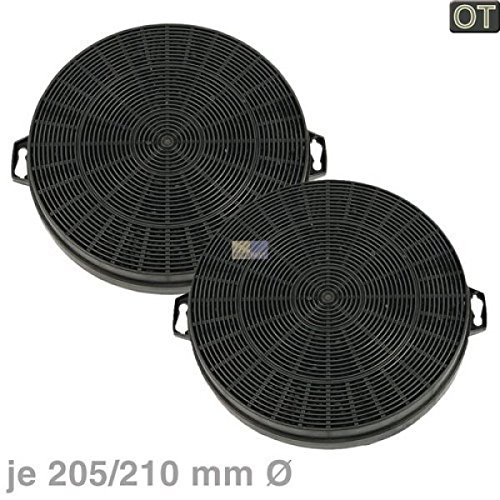 Kohlefilter Ø 205/210mm, 2 Stück 481248048204 Bauknecht, Whirlpool, Ikea