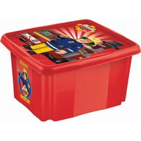keeeper Aufbewahrungsbox karolina Fireman Sam, 45 Liter Dreh-/Stapelbox mit Deckel, aus PP, cherry-red, mit - 1 Stück (1223940120300)