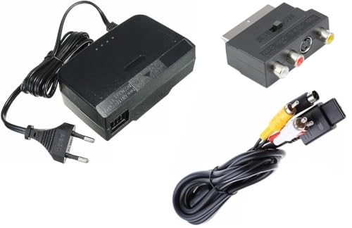 Link-e : Netzladegerat fur Netzteil, S-Video Kabel und SCART Adapter Kompatibel mit der Nintendo 64 - N64 Konsole