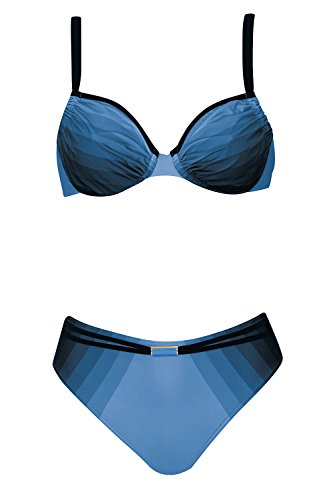 OPERA Blue Luxury Bikini mit Formbügel (38 E, Blue (26))
